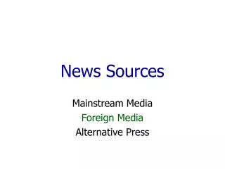 News Sources