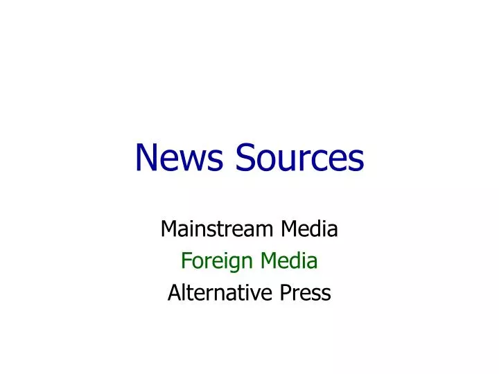 news sources