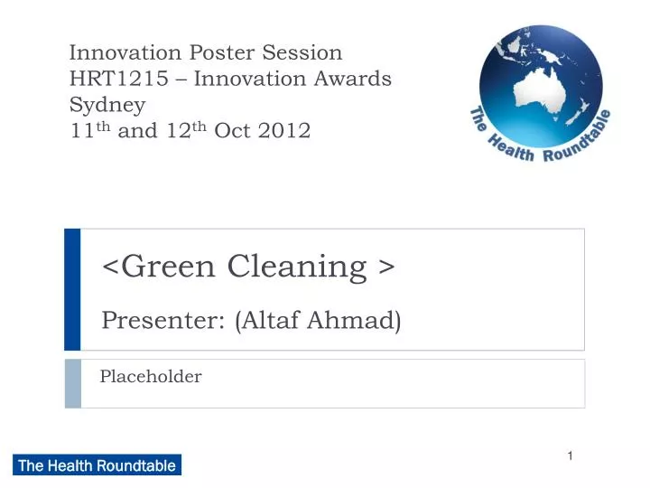 green cleaning presenter altaf ahmad