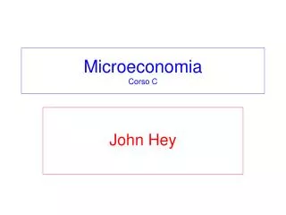 Microeconomia Corso C