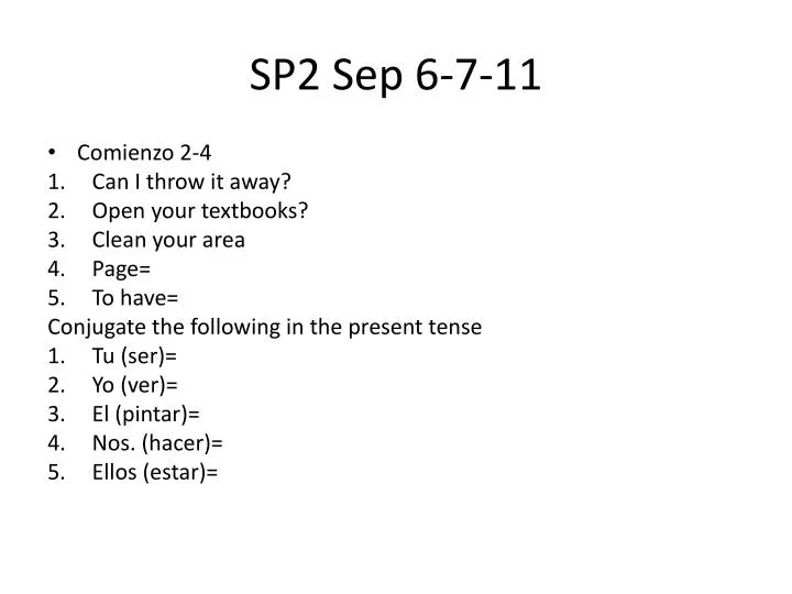 sp2 sep 6 7 11