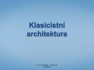 Klasicistní architektura