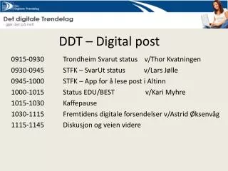 DDT – Digital post