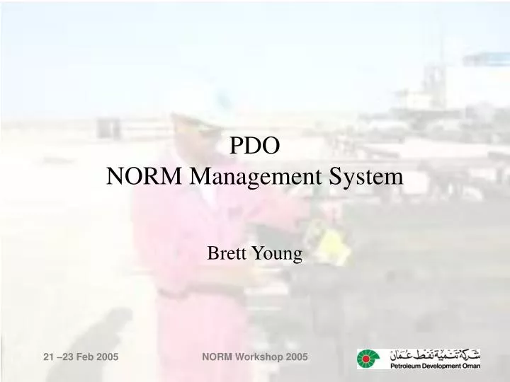 pdo norm management system