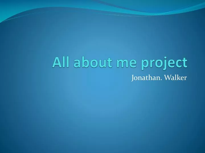 all about me project