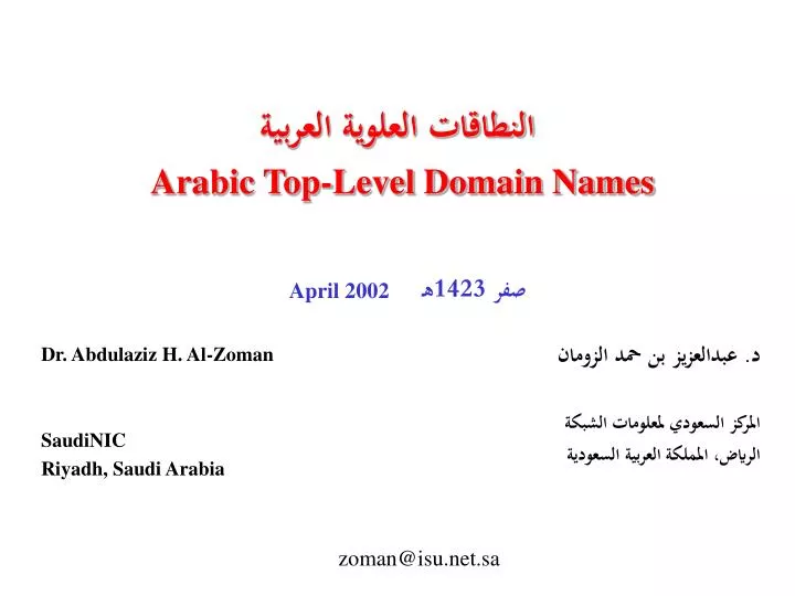 arabic top level domain names