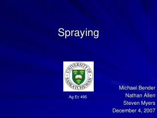Spraying