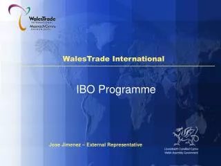 Kevin Davies International Trade Counsellor South East Wales