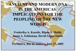 ANCIENT AND MODERN DNA IN THE AMERICAS: IMPLICATIONS FOR THE PEOPLING OF THE NEW WORLD