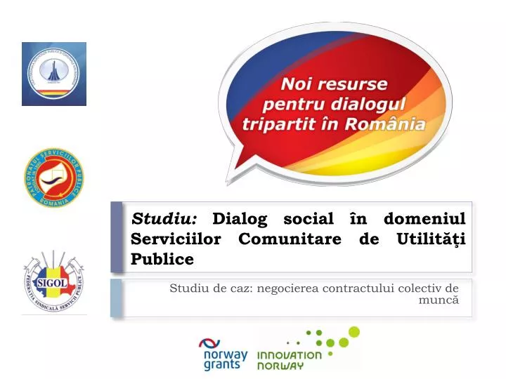 studiu dialog social n domeniul serviciilor comunitare de utilit i publice