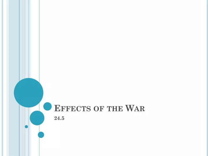 effects of the war