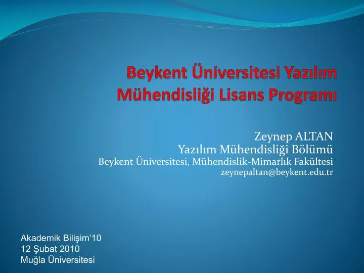 beykent niversitesi yaz l m m hendisli i lisans program