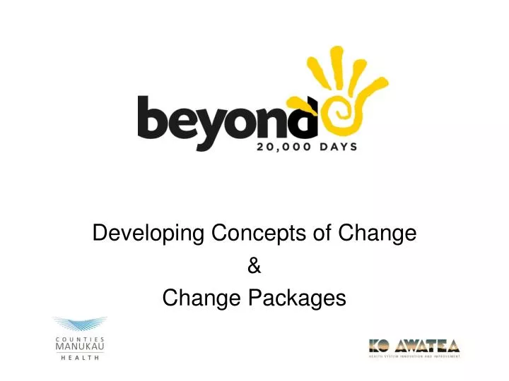 developing concepts of change change packages