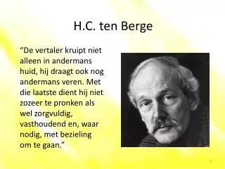 H.C. ten Berge