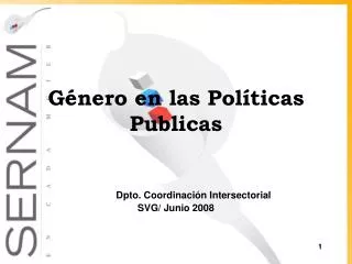 Género en las Políticas Publicas