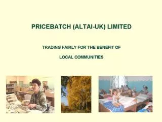 Pricebatch Presentation 2006