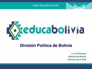 División Política de Bolivia