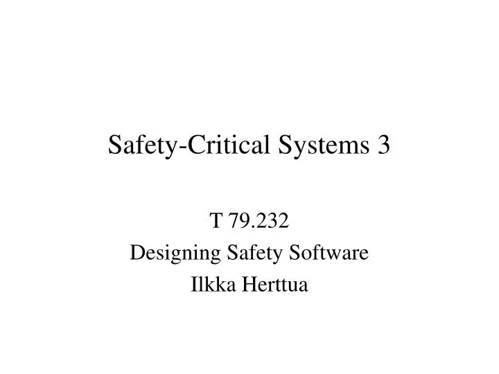 safety critical systems 3