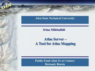 Atlas Server – A Tool for Atlas Mapping