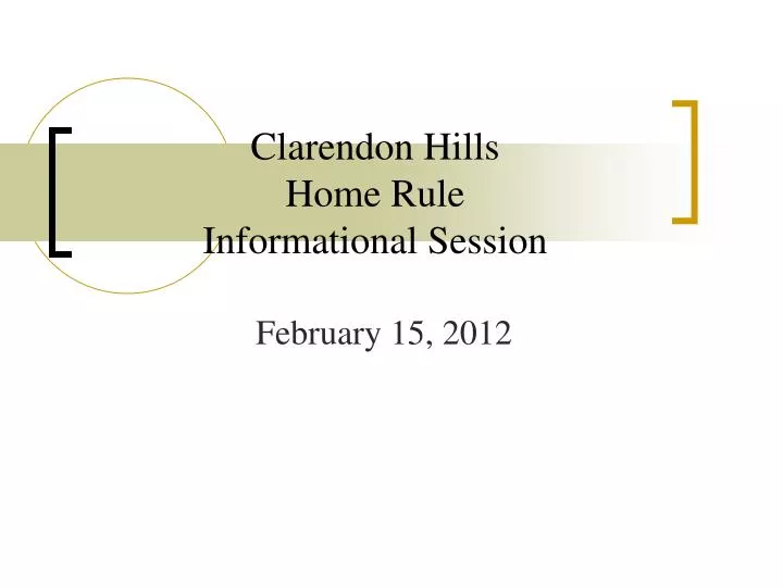 clarendon hills home rule informational session
