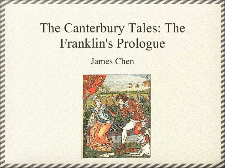 the canterbury tales the franklin s prologue