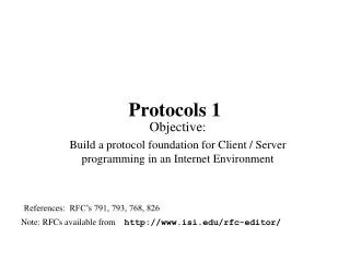 Protocols 1