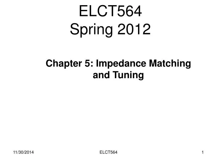 elct564 spring 2012