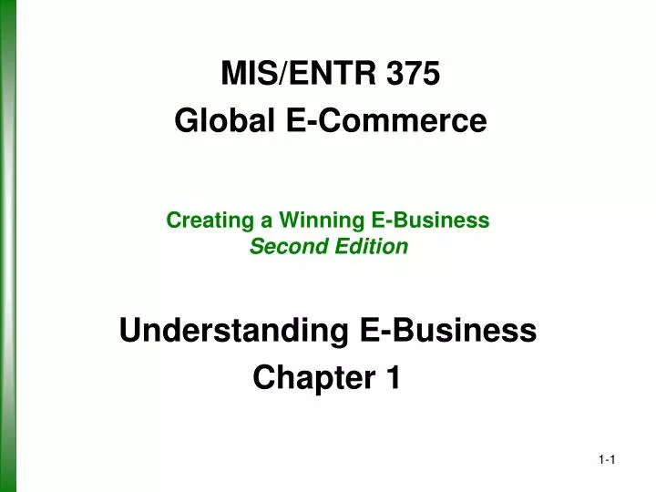 creating a winning e business second edition