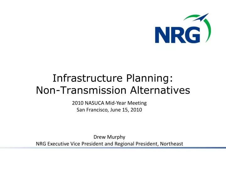 infrastructure planning non transmission alternatives