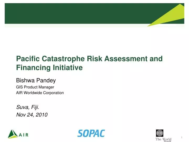 pacific catastrophe risk assessment and financing initiative