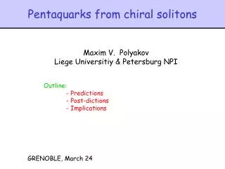 Pentaquarks from chiral solitons