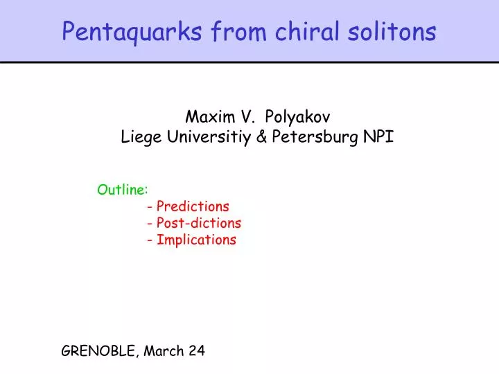 pentaquarks from chiral solitons