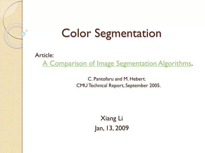 color segmentation