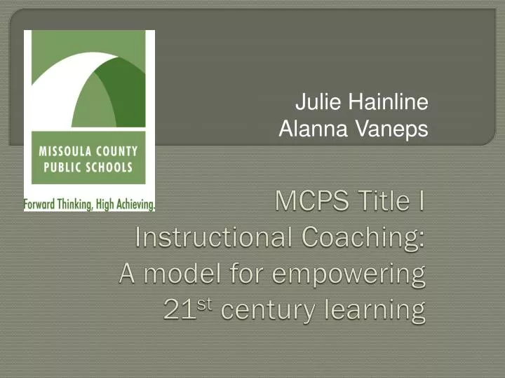 mcps title i instructional coaching a model for empowering 21 st century learning