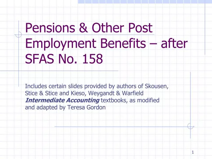 pensions other post employment benefits after sfas no 158