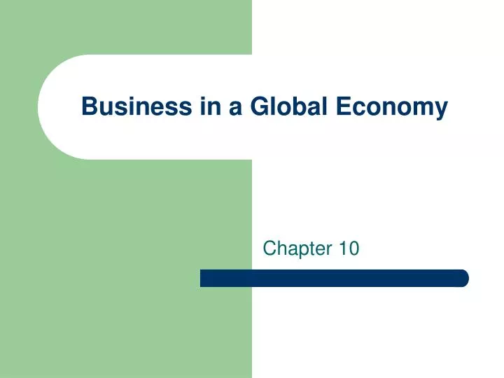business in a global economy