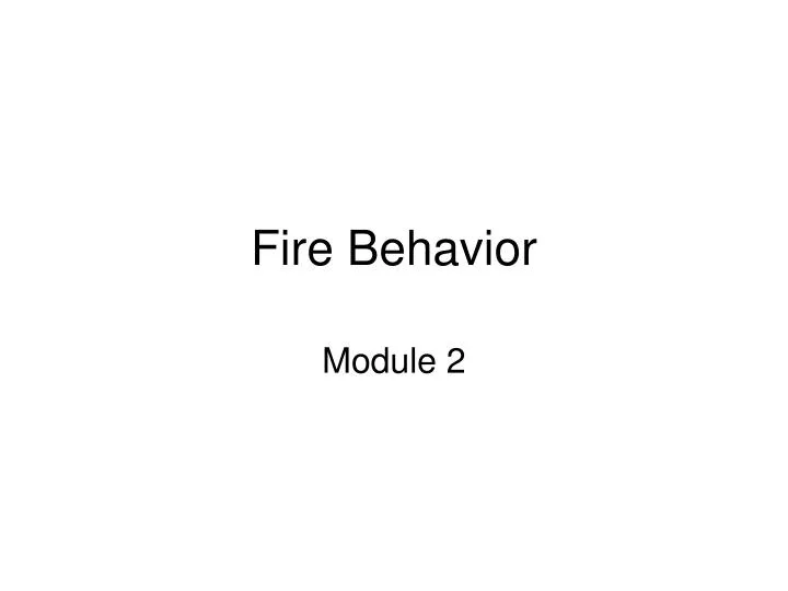 fire behavior
