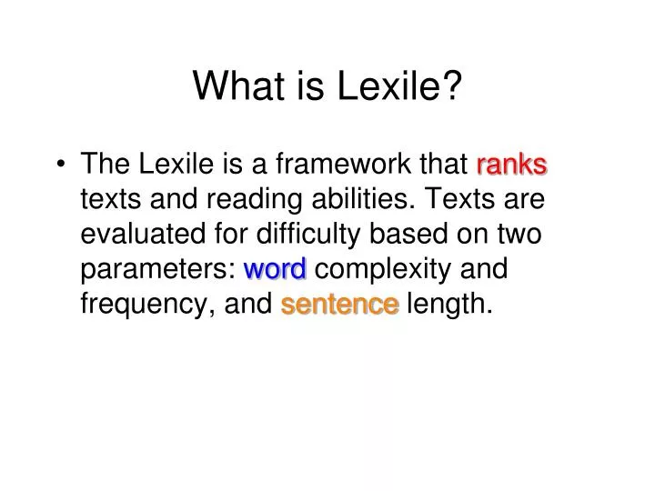 what is lexile