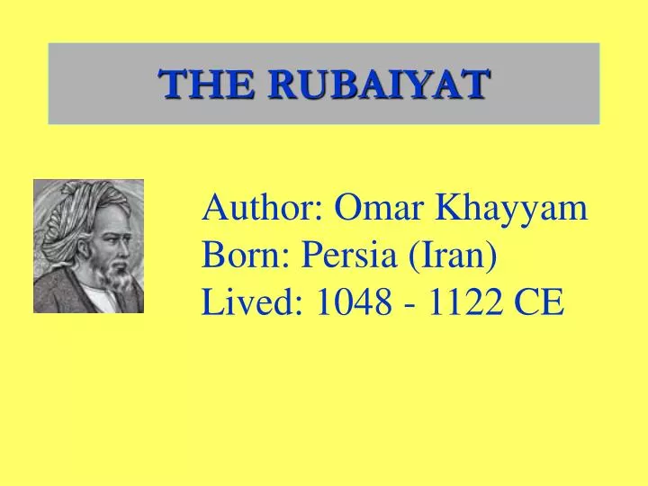 the rubaiyat