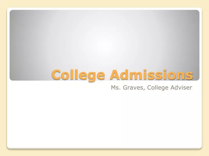 college admissions