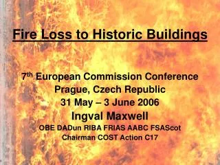 Fire Loss to Historic Buildings