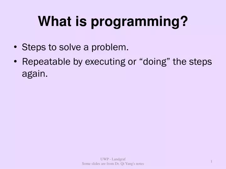 what is programming