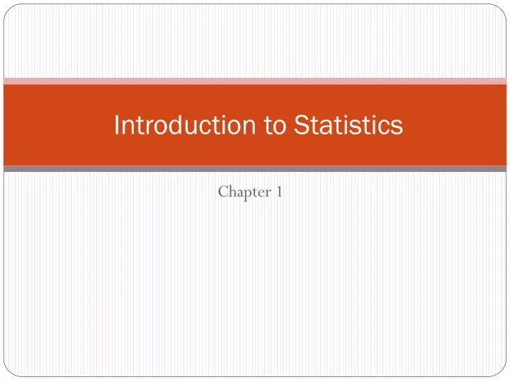 introduction to statistics