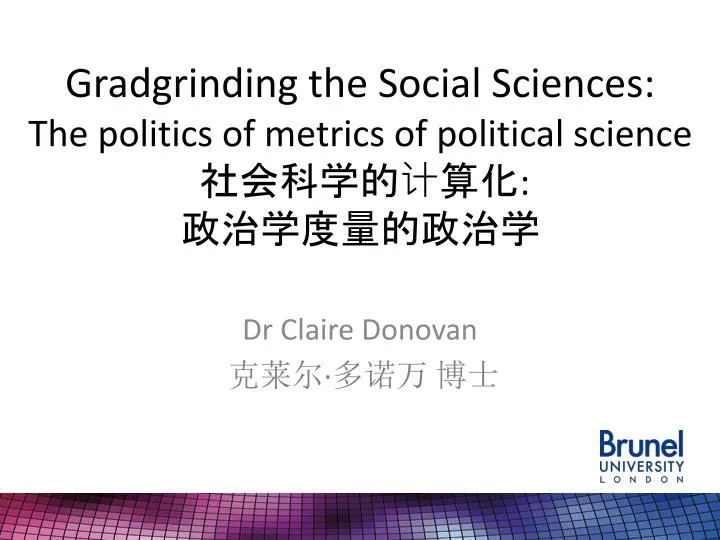 gradgrinding the social sciences the politics of metrics of political science