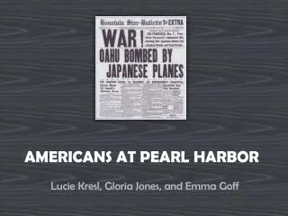 Americans at pearl harbor