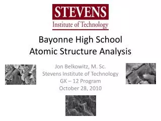 Bayonne High School Atomic Structure Analysis