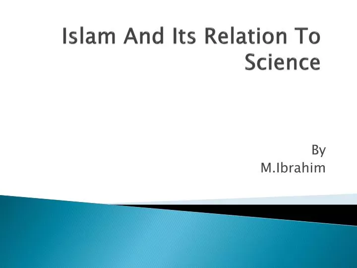 islam and its relation to science