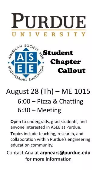Student Chapter Callout