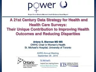 Health and Health Care Surveys Essential Data for Improving Health Outcomes
