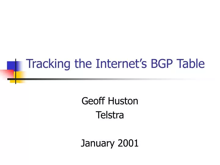 tracking the internet s bgp table